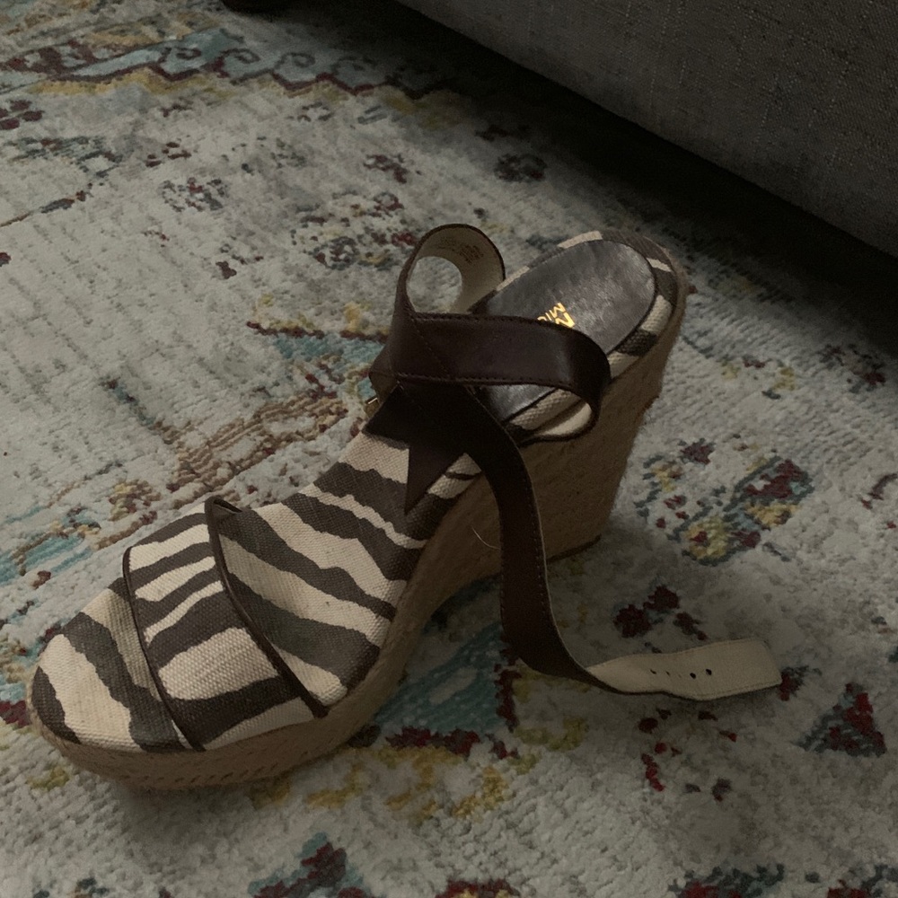 Michael Kors zebra wedges